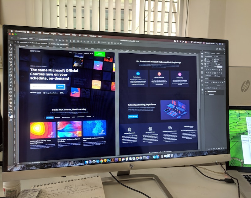 UI/UX design workspace